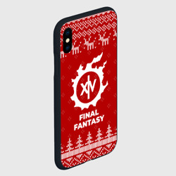 Чехол для iPhone XS Max матовый Новогодний Final Fantasy с оленями - фото 2