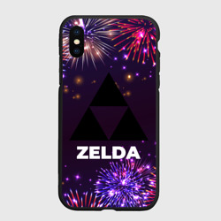 Чехол для iPhone XS Max матовый Праздничный Zelda