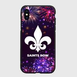 Чехол для iPhone XS Max матовый Праздничный Saints Row
