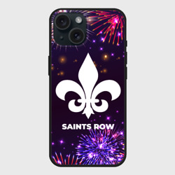 Чехол силиконовый для Apple iPhone 15 матовый Праздничный Saints Row