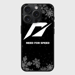 Чехол силиконовый для Apple iPhone 15 Pro Мax матовый Снежный Need for Speed