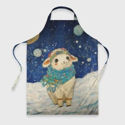 Фартук 3D Новогодняя милая овечка