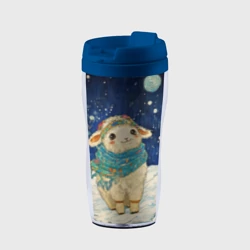 Термокружка-непроливайка Новогодняя милая овечка