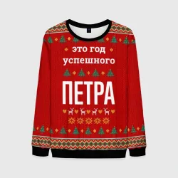 Мужской свитшот 3D Это год успешного Петра