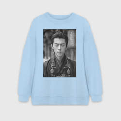 Женский свитшот oversize без начеса хлопок Dylan Wang актер
