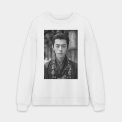 Мужской свитшот oversize без начеса хлопок Dylan Wang актер