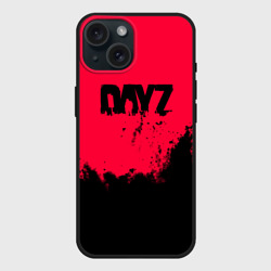 Чехол силиконовый для Apple iPhone 15 матовый Dayz черные краски