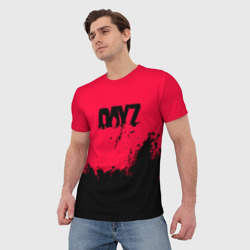 Мужская футболка 3D Dayz черные краски - фото 2