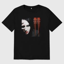 Женская футболка хлопок Oversize Marilyn Manson band