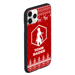 Чехол для iPhone 11 Pro Max матовый Новогодний Tomb Raider с оленями - фото 2