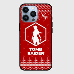 Чехол для iPhone 13 Pro Новогодний Tomb Raider с оленями