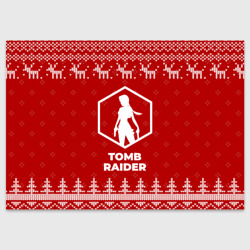 Поздравительная открытка Новогодний Tomb Raider с оленями