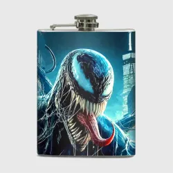Фляга Venom in metropolis - ai art neon fantasy