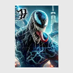 Магнитный плакат 2Х3 Venom in New York city - ai art fantasy