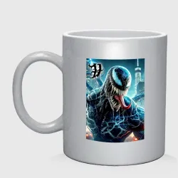 Кружка керамическая Venom in New York city - ai art fantasy