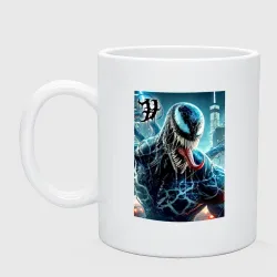 Кружка керамическая Venom in New York city - ai art fantasy