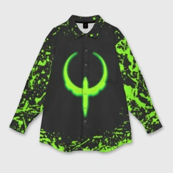 Женская рубашка oversize 3D Quake кислотные краски