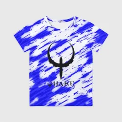 Детская футболка 3D Quake огненные краски