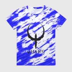 Женская футболка 3D Quake огненные краски