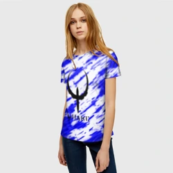 Женская футболка 3D Quake огненные краски - фото 2