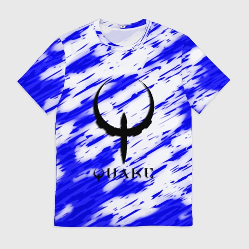 Мужская футболка 3D Quake огненные краски