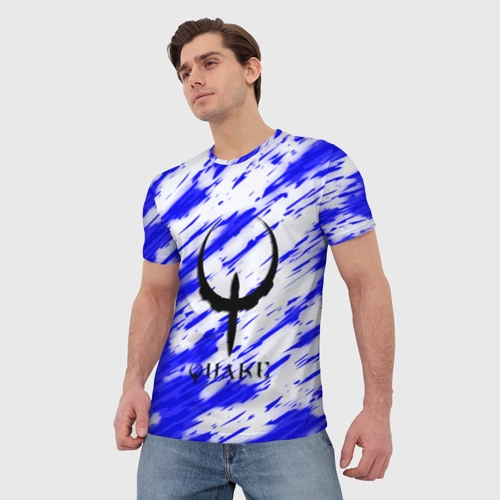 Мужская футболка 3D Quake огненные краски - фото 3