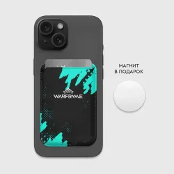 Картхолдер Magsafe магнитный Warframe краски голубые - фото 2