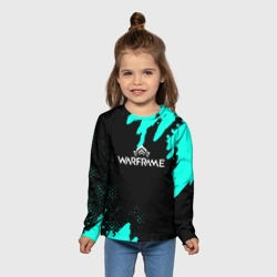 Детский лонгслив 3D Warframe краски голубые - фото 2