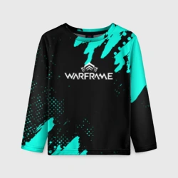 Детский лонгслив 3D Warframe краски голубые