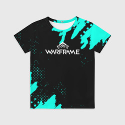 Детская футболка 3D Warframe краски голубые