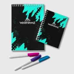 Блокнот Warframe краски голубые