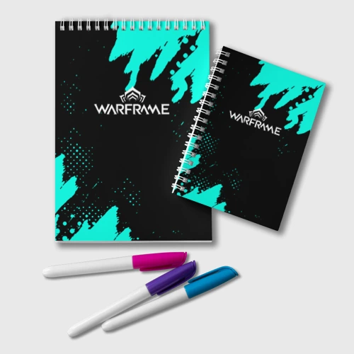Блокнот Warframe краски голубые