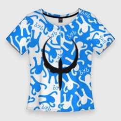 Женская футболка 3D Slim Ъуъ съука x quake