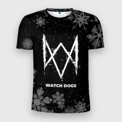 Мужская футболка 3D Slim Снежный Watch Dogs