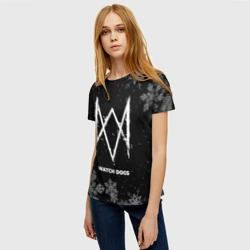 Женская футболка 3D Снежный Watch Dogs - фото 2