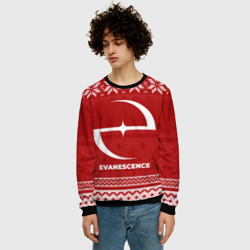 Мужской свитшот 3D Новогодний Evanescence - фото 2