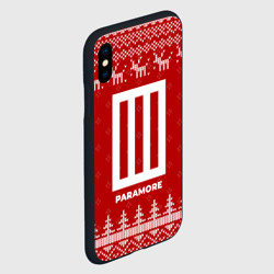 Чехол для iPhone XS Max матовый Новогодний Paramore с оленями - фото 2