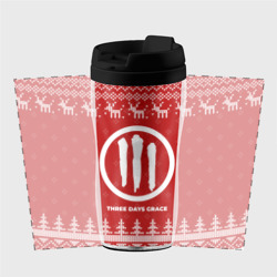 Термокружка-непроливайка Новогодний Three Days Grace с оленями - фото 2