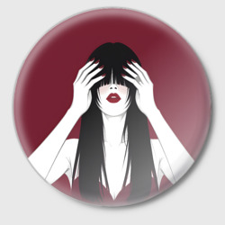 Значок Поп арт девушка с руками