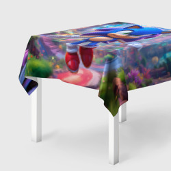 Скатерть 3D Соник в красочной стране