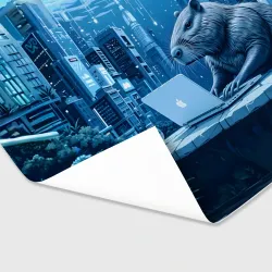 Бумага для упаковки 3D Капибара программист под водой - фото 2