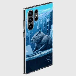 Чехол для Samsung Galaxy S24 Ultra Капибара программист под водой - фото 2