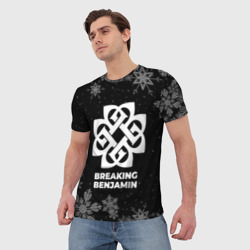 Мужская футболка 3D Снежный Breaking Benjamin - фото 2
