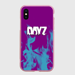 Чехол для iPhone XS Max матовый Dayz неоновый огонь