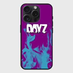 Чехол силиконовый для Apple iPhone 15 Pro матовый Dayz неоновый огонь