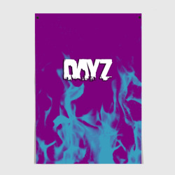 Постер Dayz неоновый огонь