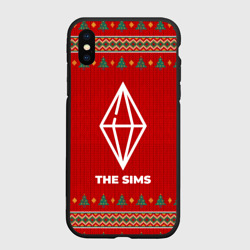 Чехол для iPhone XS Max матовый The Sims new year