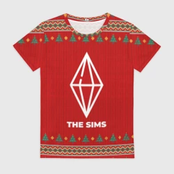 Женская футболка 3D The Sims new year