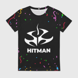 Женская футболка 3D Hitman конфети