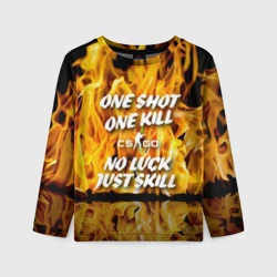 Детский лонгслив 3D Counter Strike - motto flame